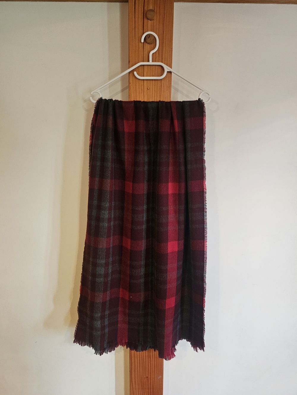 Banana Republic Plaid Scarf In Burgundy And Teal